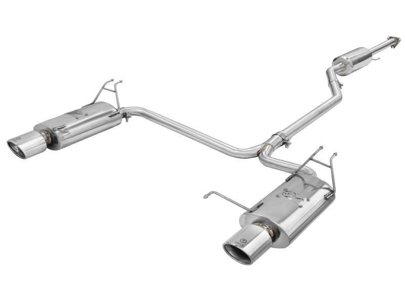 aFe Takeda Exhaust 2.25in to 2in Dia 304SS Cat-Back w/Polished Tips 08-12 Honda Accord Coupe V6 3.5L-thumbmail-1