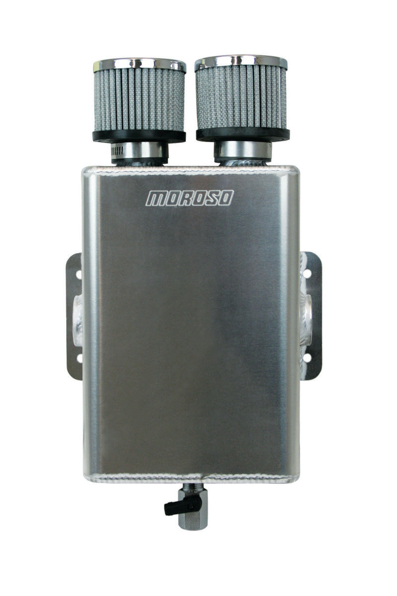 Moroso Breather Tank/Catch Can -16An Female Inlet - One on Each Side - Two Breathers - Aluminum-thumbmail-1