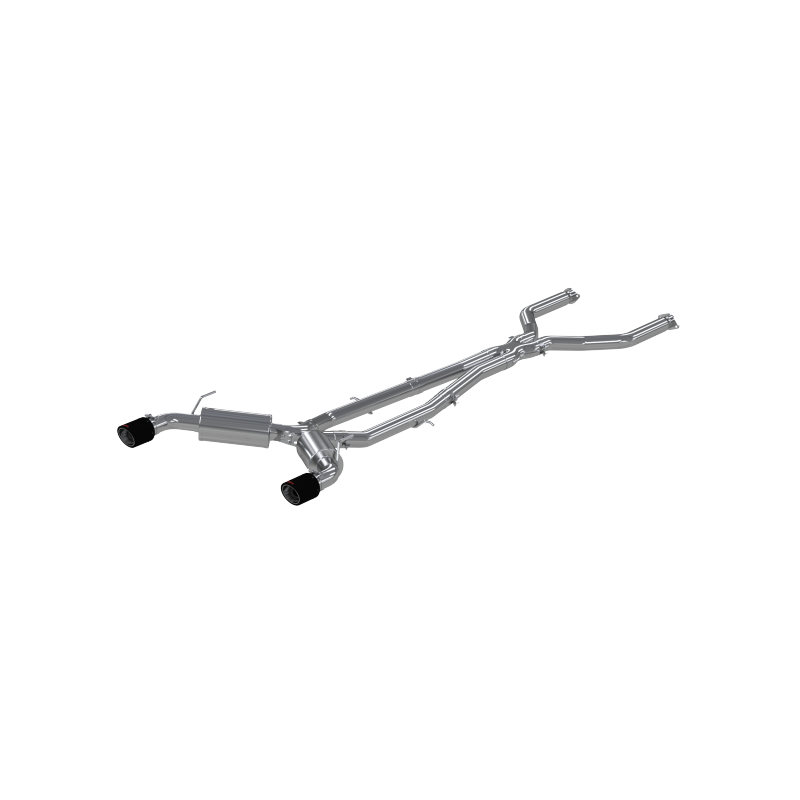 MBRP 16-19 Infiniti Q50 3.0L FWD/AWD 3in Cat Back w/ 4.5in OD Carbon Fiber Tips - T304-thumbmail-3