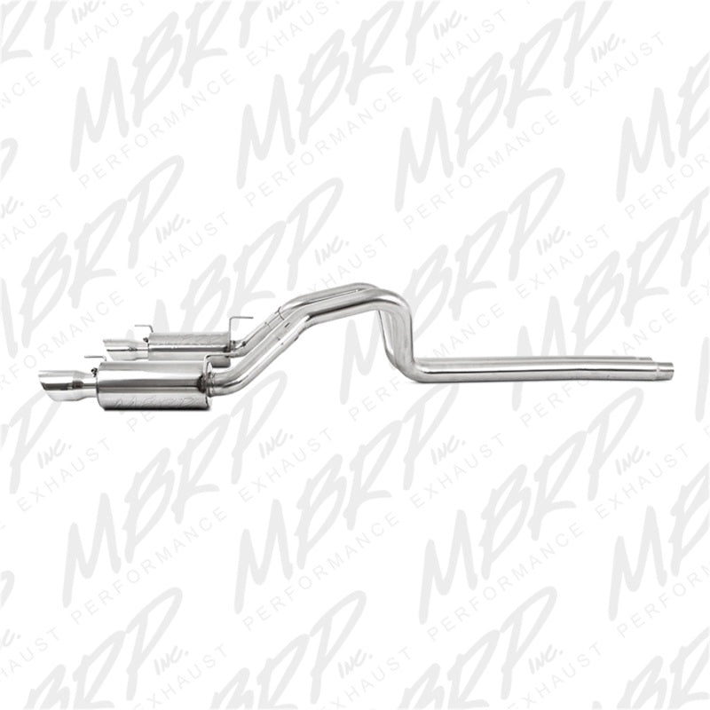 MBRP 05-09 Ford Shelby GT500 / GT Dual Split Rear Street Version 4in Tips T409 Exhaust System-thumbmail-3