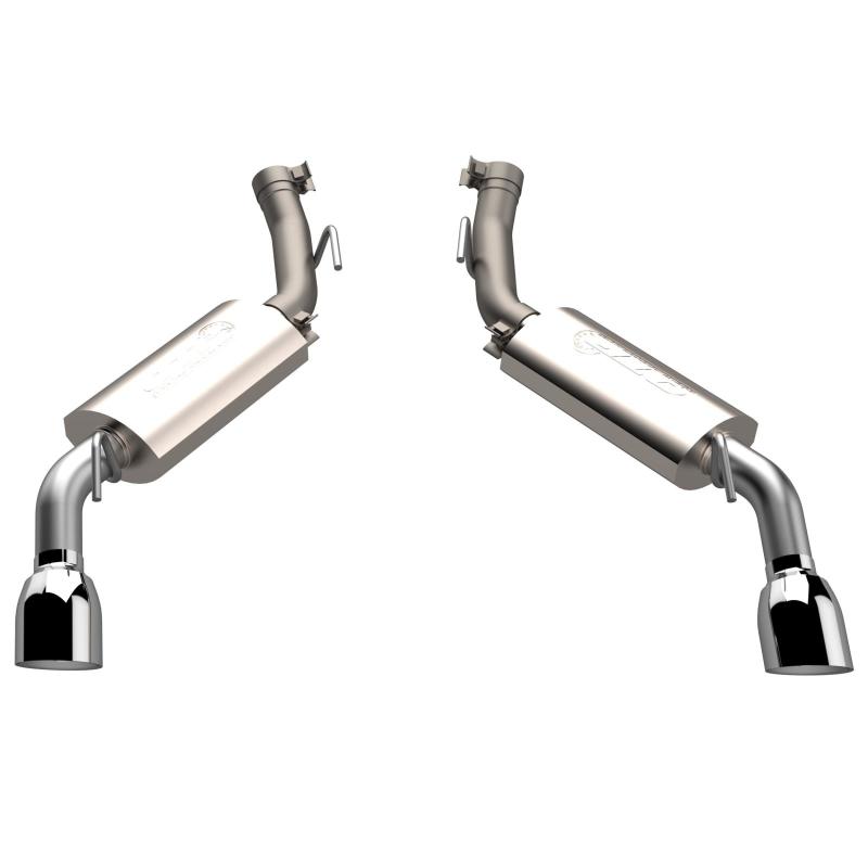QTP 14-15 Chevrolet Camaro SS 6.2L 304SS AR3 Axle Back Exhaust w/4.5in Tips-thumbmail-4