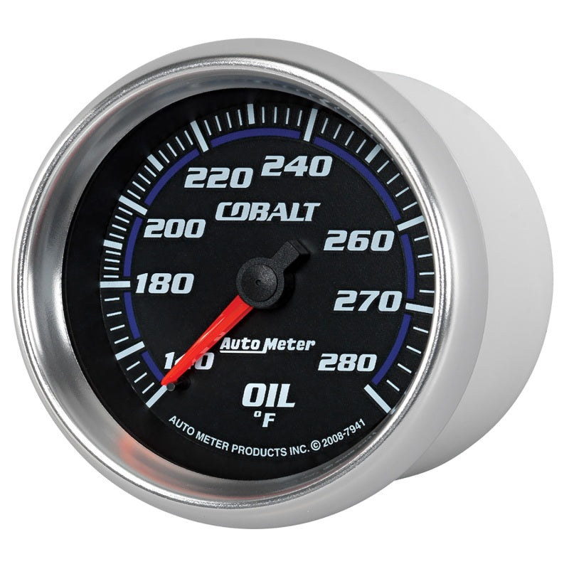 Autometer Cobalt 66.7mm 140-280 Degree F Mechanical Oil Temperature Gauge-thumbmail-2