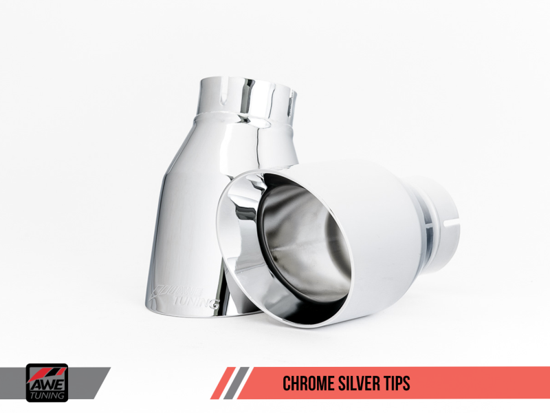 AWE Tuning BMW F3X 340i Touring Edition Axle-Back Exhaust - Chrome Silver Tips (90mm)-thumbmail-5