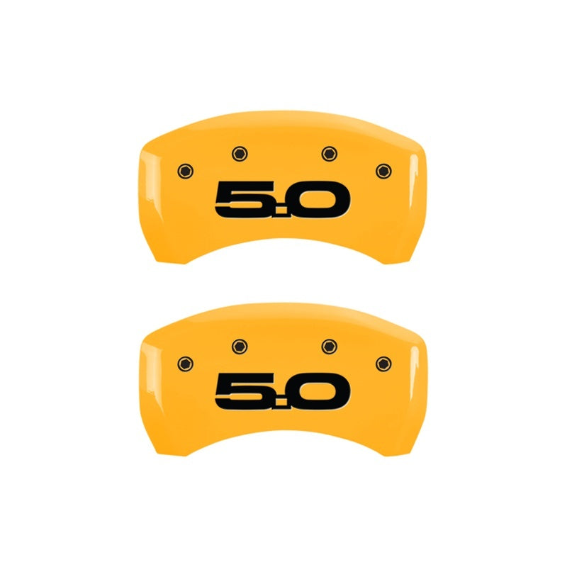 MGP Rear set 2 Caliper Covers Engraved Rear 2015/50 Yellow finish black ch-thumbmail-2