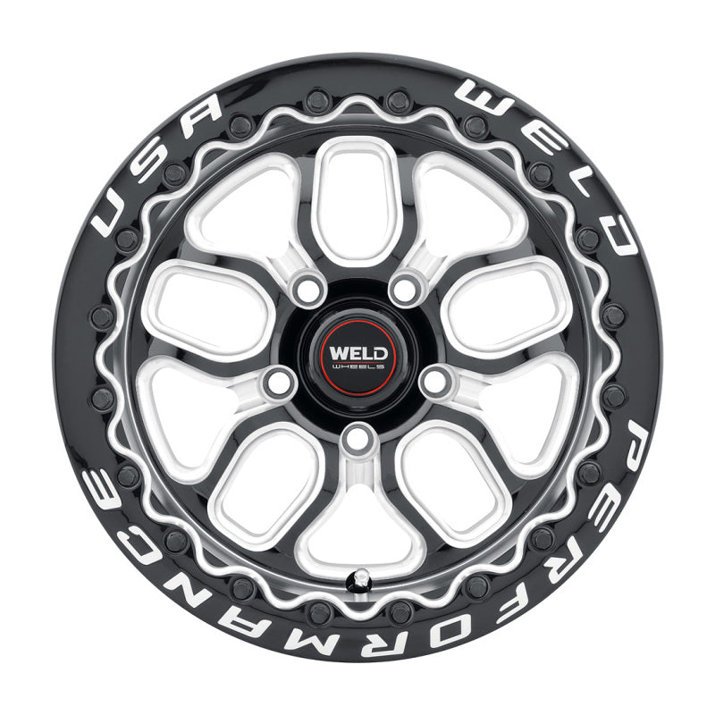 Weld S907 15X10 Laguna Beadlock 5X120.7 ET50 BS7.50 Gloss Black MIL Dia 78.1-thumbmail-2