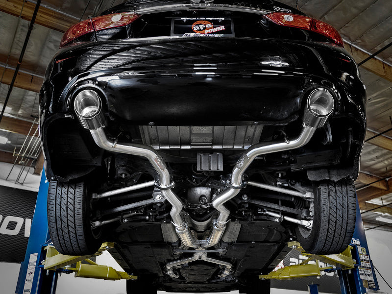 aFe Takeda 2.5in 304 SS Cat-Back Exhaust System w/ Carbon Fiber Tips 16-18 Infiniti Q50 V6-3.0L (tt)-thumbmail-2