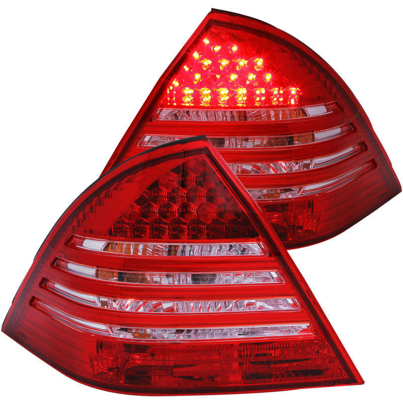 ANZO 2001-2004 Mercedes Benz C Class W203 Taillights Red/Smoke-thumbmail-2