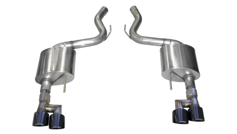 Corsa 18-19 Ford Mustang 5.0L V8 3in Sport Axle-Back Dual Rear Exit w/ 4in Black PVD Pro-Series Tips-thumbmail-1