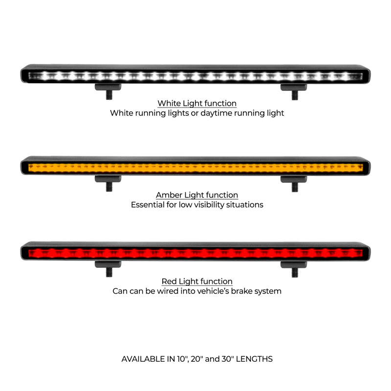 Go Rhino Xplor Flash Series Sgl Multi Function LED Light Bar (Track Mount) 10in. - Blk-thumbmail-4