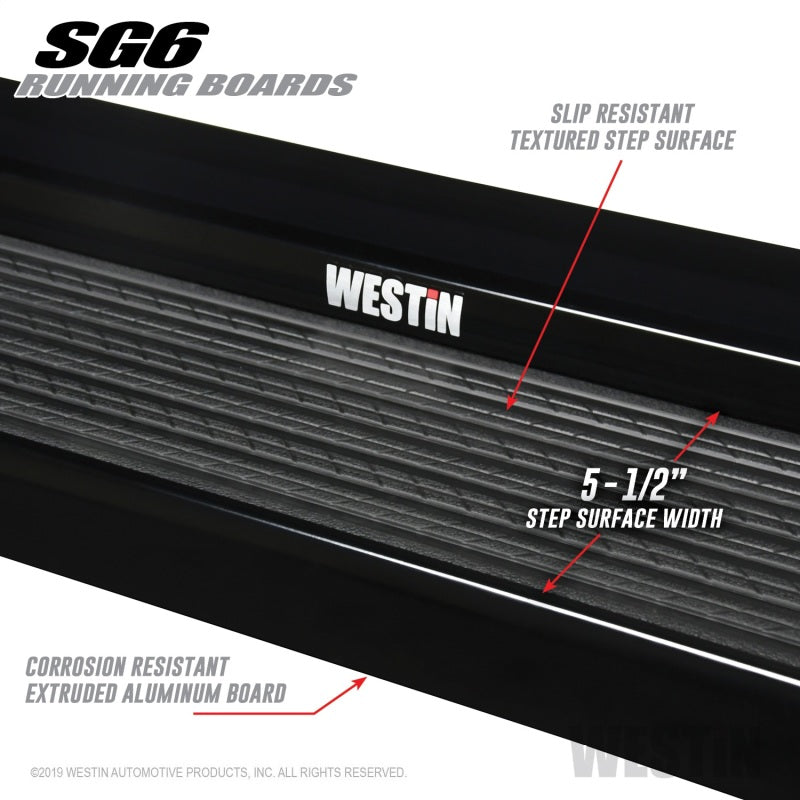 Westin SG6 Black Aluminum Running Boards 79 in-thumbmail-8