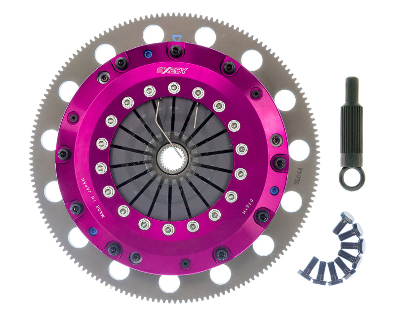 Exedy 96-16 Ford Mustang V8 4.6L/5.0L Hyper Twin Cerametallic Clutch Sprung Disc Push Type Cover-thumbmail-2
