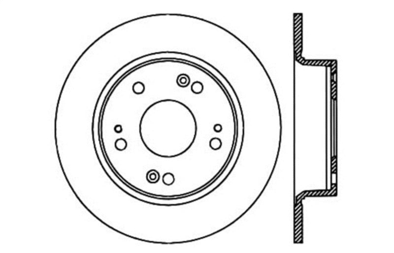 StopTech 09-10 Acura TSX / 08-10 Honda Accord Coupe/05-10 Sedan Right Rear Slotted & Drilled Rotor-thumbmail-10