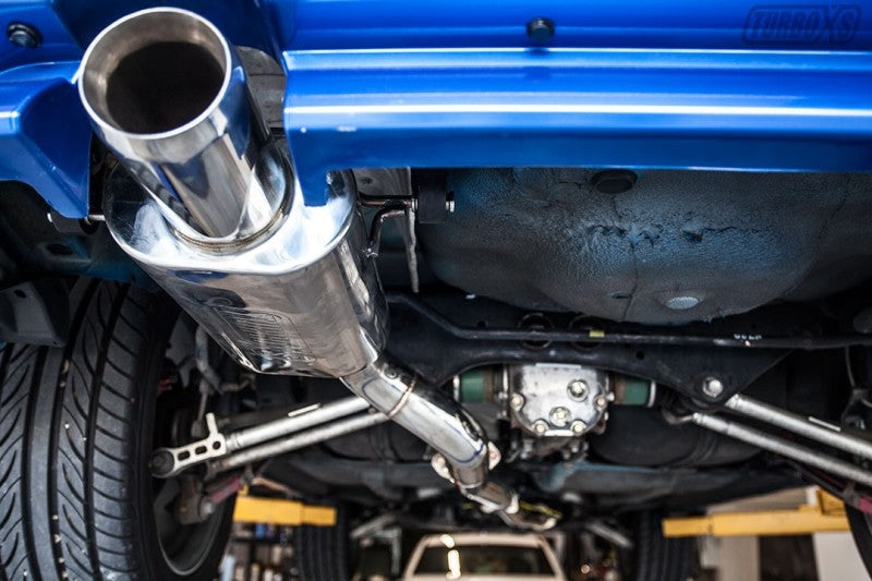 Turbo XS 04-08 Forester XT Axle Back 4in Polished Stainless Tip Muffler-thumbmail-4