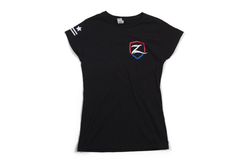 Zone Offroad Black Premium Cotton T-Shirt w/ Patriotic Zone Logos - Womens - S-thumbmail-1