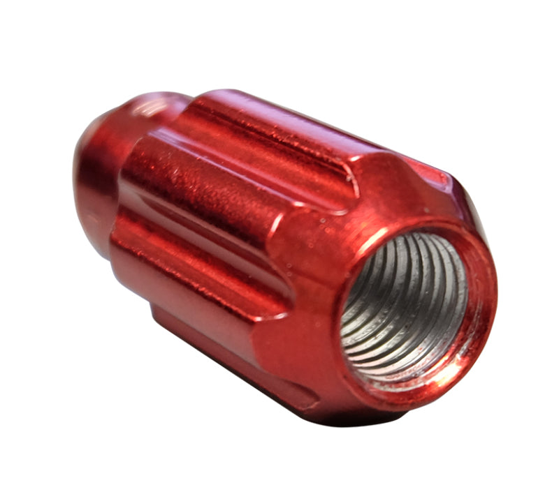 NRG 500 Series M12 X 1.5 Bullet Shape Steel Lug Nut Set - 21 Pc w/Lock Key - Red-thumbmail-9