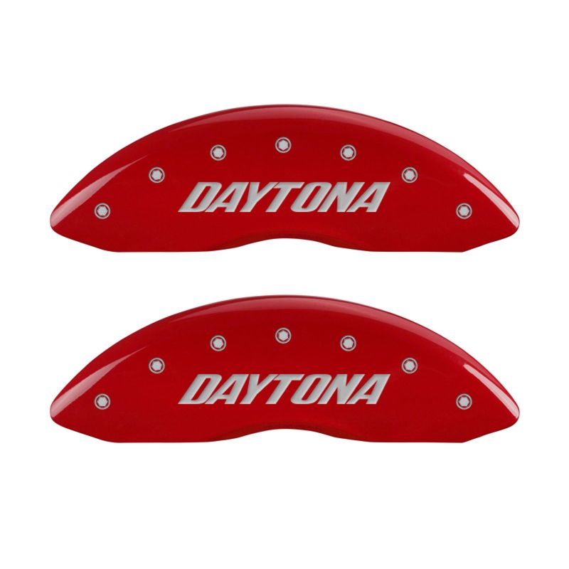 MGP 4 Caliper Covers Engraved Front & Rear Daytona Red finish silver ch-thumbmail-3