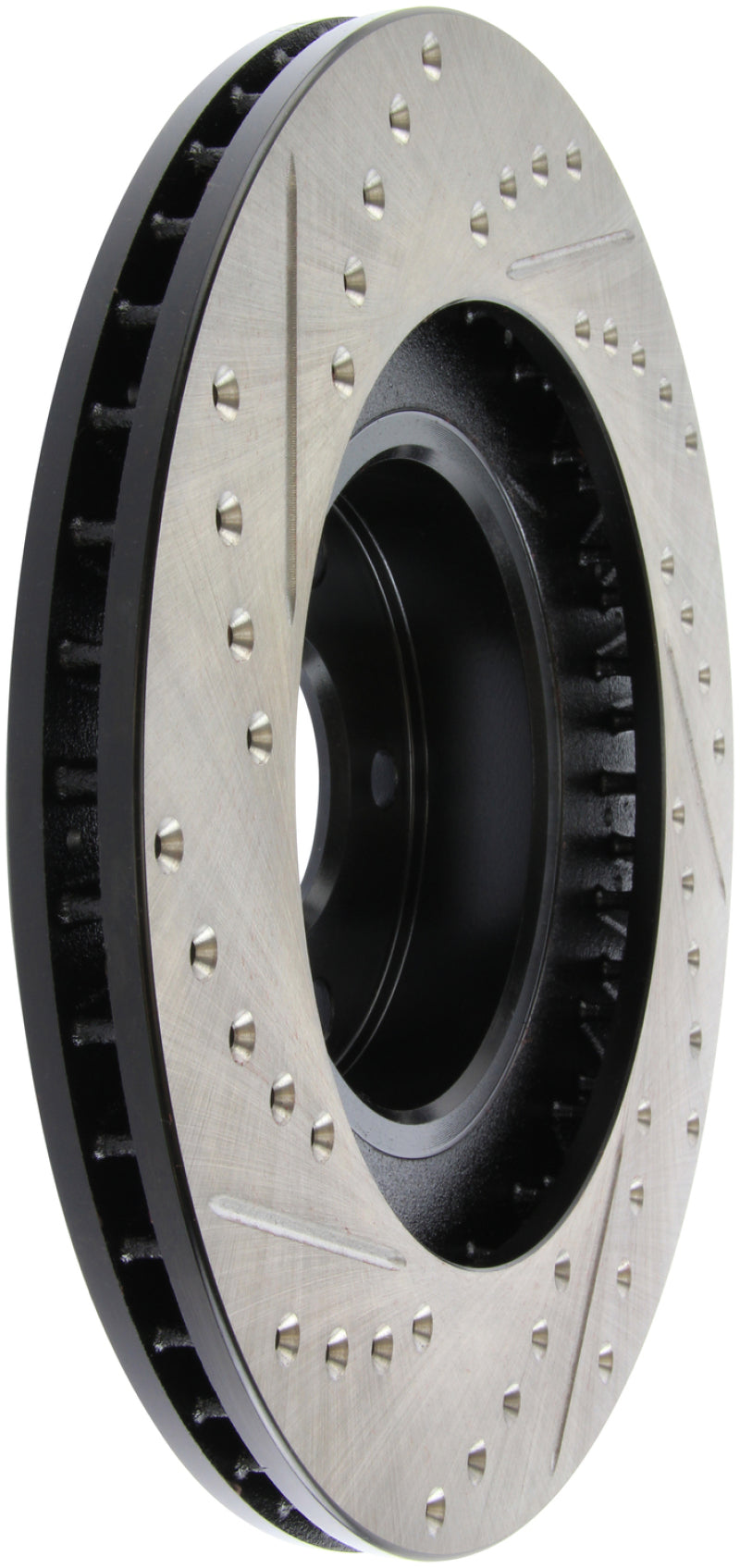 StopTech 02-10 Subaru WRX Slotted & Drilled Left Front Rotor (exc. STi)-thumbmail-2
