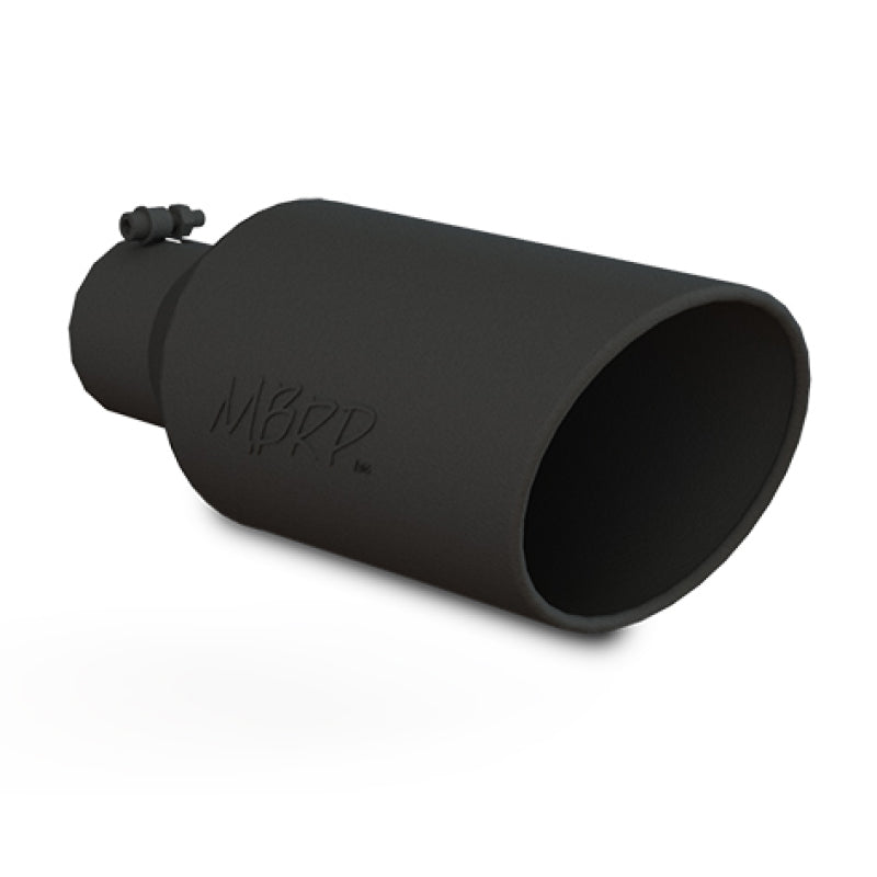 MBRP Universal Exhaust Tip 7in O.D. Rolled End 4in Inlet 18in Length - Black-thumbmail-2