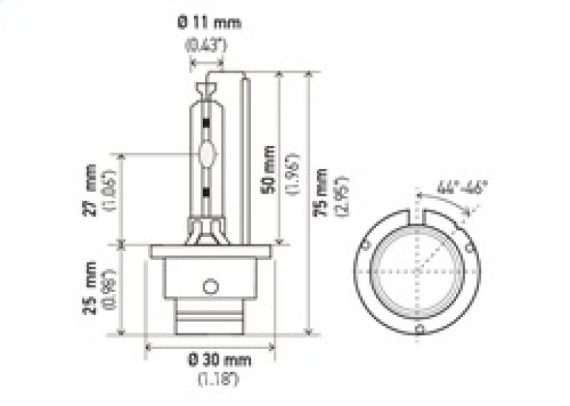 Hella Xenon D2S Bulb P32-2d 85V 35W 4300k-thumbmail-6