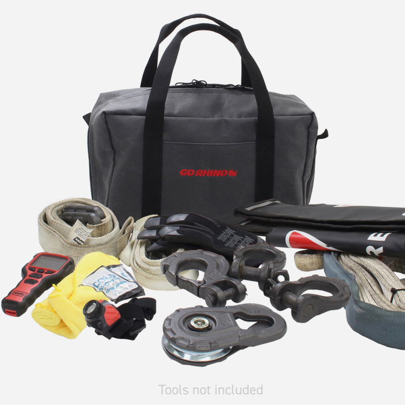 Go Rhino XVenture Gear Recovery Bag (7.5x11.5x18in. Closed) 12oz Waxed Canvas - Black-thumbmail-2