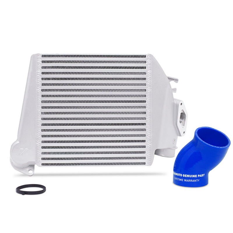 Mishimoto 08-14 Subaru WRX Top-Mount Intercooler Kit - Powder Coated Silver & Blue Hoses-thumbmail-2