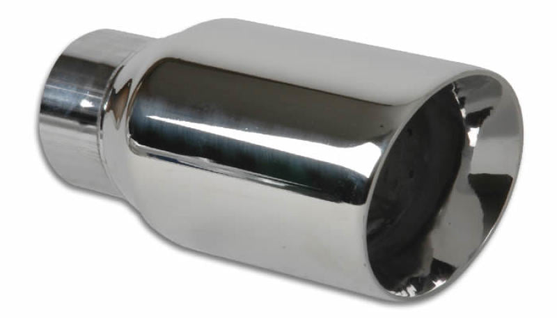 Vibrant 3in Round SS Exhaust Tip (Double Wall Angle Cut Beveled Outlet)-thumbmail-2