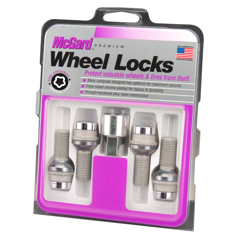 McGard Wheel Lock Bolt Set - 4pk. (Radius Seat) M14X1.5 / 19mm Hex / 35.4mm Shank Length - Chrome-thumbmail-6