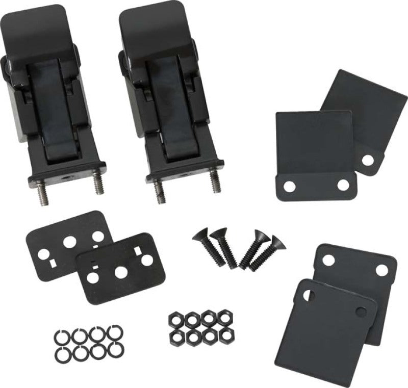 Kentrol 42-95 Jeep CJ/Wrangler YJ Hood Catch Pair TJ Style - Powdercoat Black-thumbmail-1