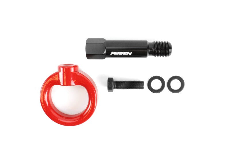 Perrin 2020 Toyota Supra Tow Hook Kit (Front) - Red-thumbmail-7