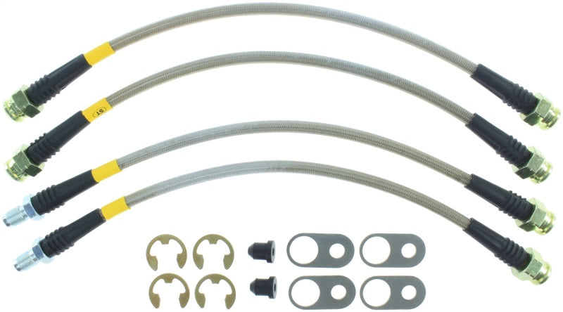 StopTech 08-10 Mitsubishi Lancer Ralliart Stainless Steel Rear Brake Lines-thumbmail-4