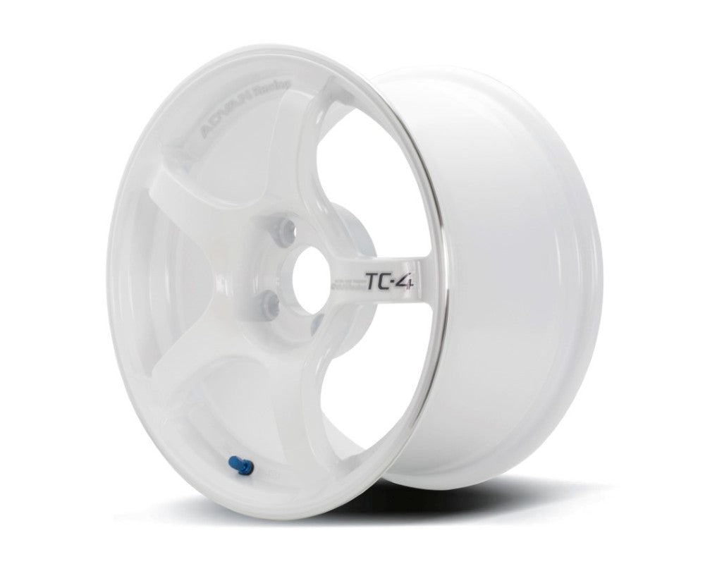 Advan TC4 18x8.5 +45 5x100 Racing White Metallic and Ring Wheel