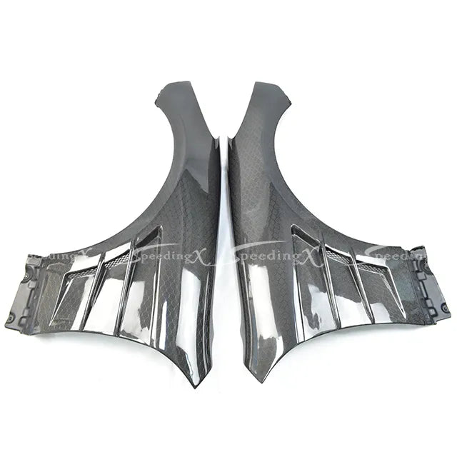 SpeedingX 2010-16 Hyundai Genesis Coupe Honey Comb Carbon Fiber Front Fenders