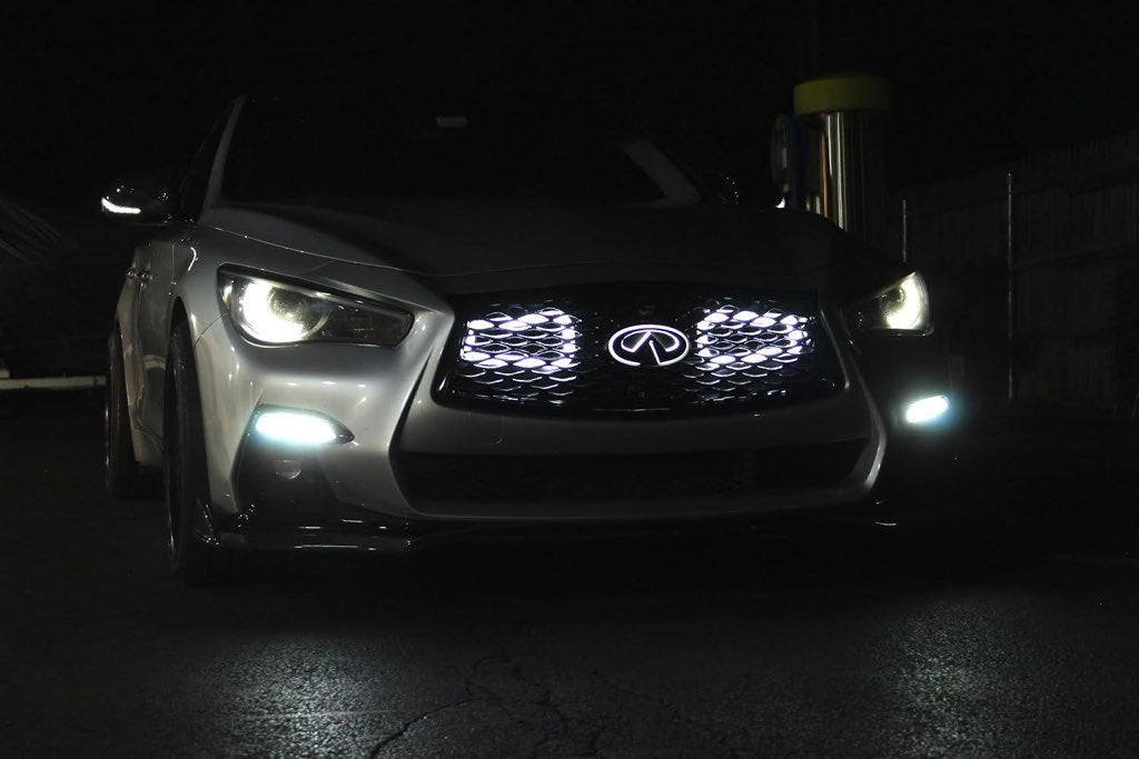 2016-2020+ Infiniti Q60 RedSport BIG MOUTH "LIT KIT" Ram Air Intake Snorkels | Velossa Tech Design