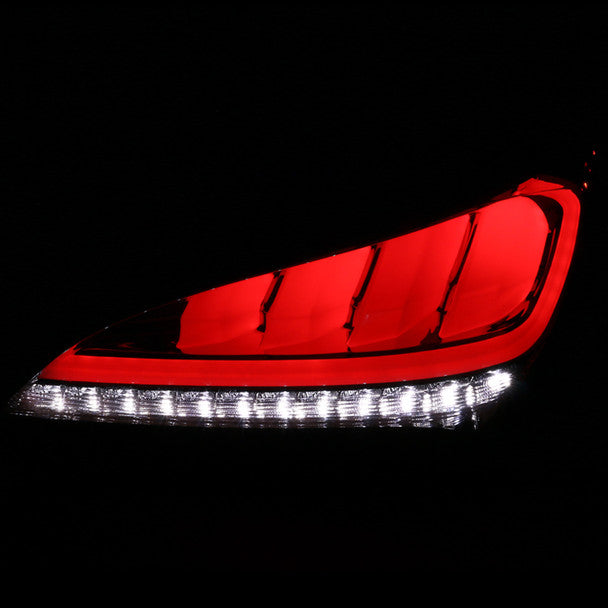 Spec D 2010-2016 Hyundai Genesis Coupe White Bar Sequential LED Tail Lights (Chrome Housing/Smoke Lens)-thumbmail-3