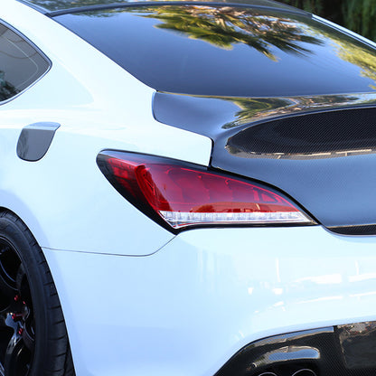 Spec D 2010-2016 Hyundai Genesis Coupe White Bar Sequential LED Tail Lights (Chrome Housing/Red Lens)