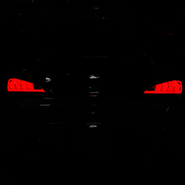 Spec D 2010-2016 Hyundai Genesis Coupe White Bar Sequential LED Tail Lights (Chrome Housing/Red Lens)