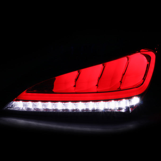 Spec D 2010-2016 Hyundai Genesis Coupe White Bar Sequential LED Tail Lights (Chrome Housing/Red Lens)-thumbmail-3