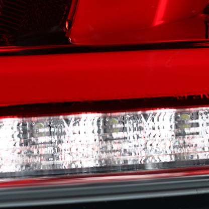 Spec D 2010-2016 Hyundai Genesis Coupe White Bar Sequential LED Tail Lights (Chrome Housing/Red Lens)