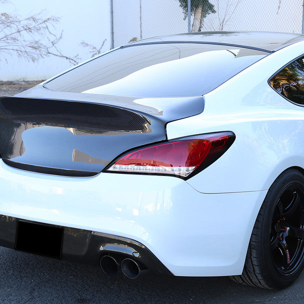 Spec D 2010-2016 Hyundai Genesis Coupe White Bar Sequential LED Tail Lights (Chrome Housing/Red Lens)