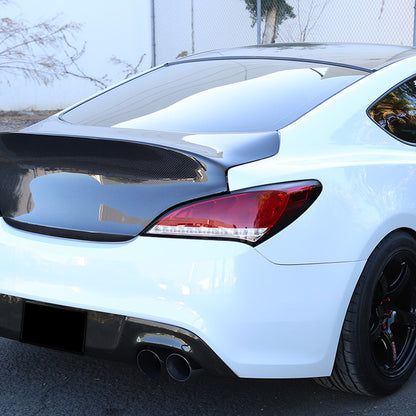 Spec D 2010-2016 Hyundai Genesis Coupe White Bar Sequential LED Tail Lights (Chrome Housing/Red Lens)