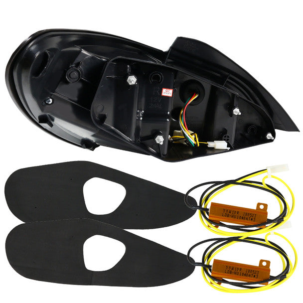 Spec D 2010-2016 Hyundai Genesis Coupe Red Bar Sequential LED Tail Lights (Satin Black Housing/Clear Lens)-thumbmail-8