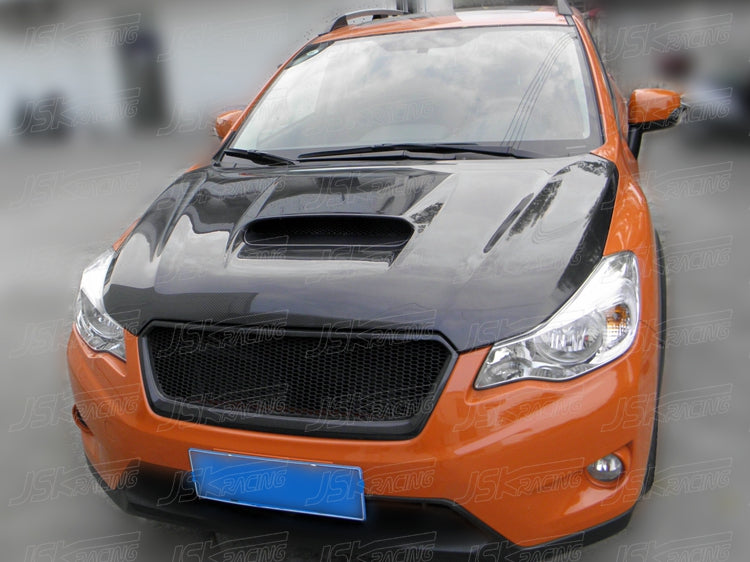 JSK Racing 2013-17 Subaru XV STI Style Carbon Fiber Hood-thumbmail-2