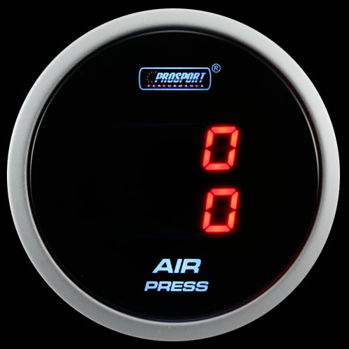 Prosport 2-1/16" Digital Dual Air Pressure Gauge - LCD Display