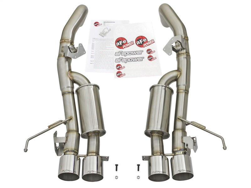 aFe MACHForce XP 3in-2 1/2in Axle Back 304SS Exhaust w/ Polished Tips 14-17 Chevy Corvette V8-6.2L-thumbmail-11