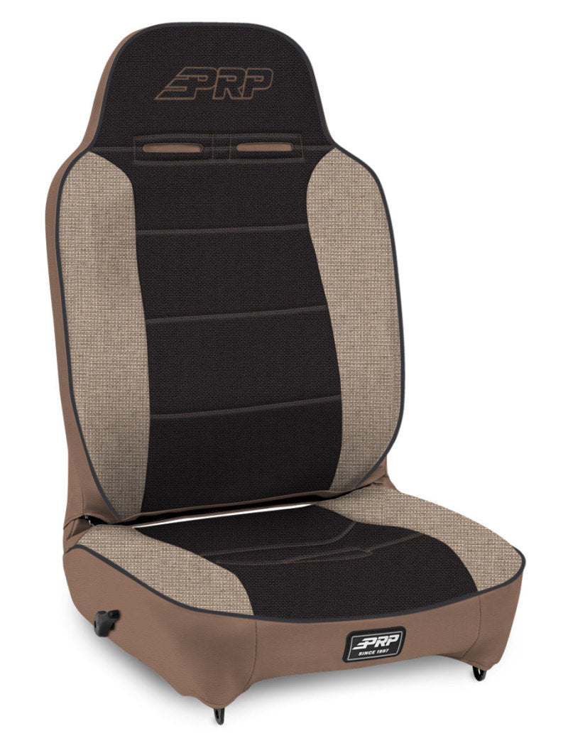 PRP Enduro High Back Reclining Suspension Seat (Passenger Side) - Tan / Black-thumbmail-1