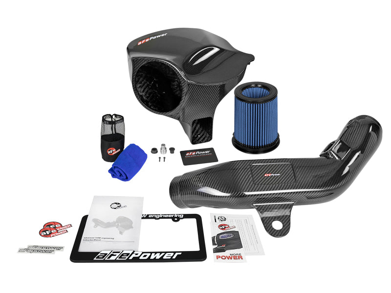 aFe Black Series Carbon Fiber CAIS w/Pro 5R Filter 16-18 BMW M2 (F87) L6-3.0L-thumbmail-7