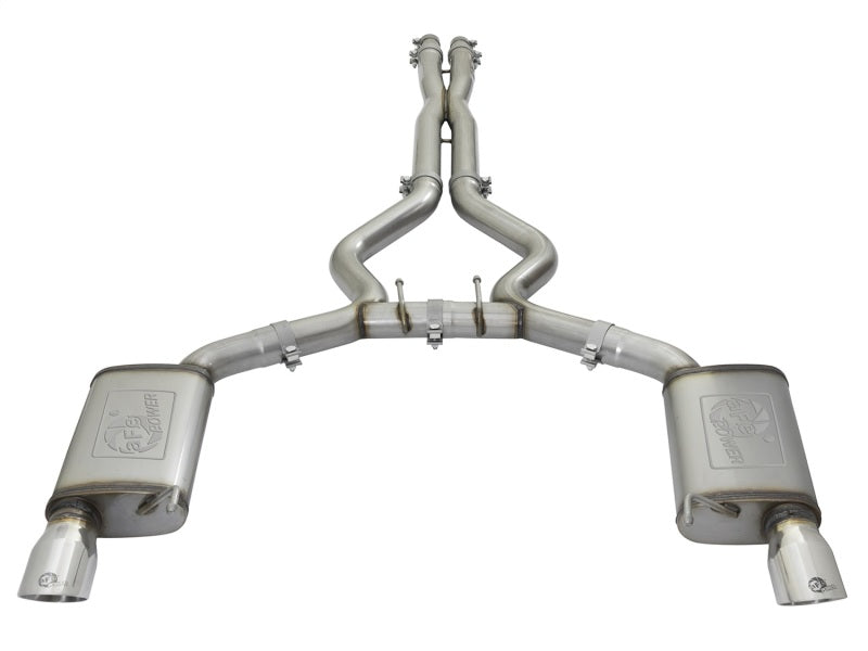 aFe MACHForce XP 3in 304 SS Cat-Back Exhausts w/ Polished Tips 15-17 Ford Mustang GT V8-5.0L/V6-3.7L-thumbmail-6