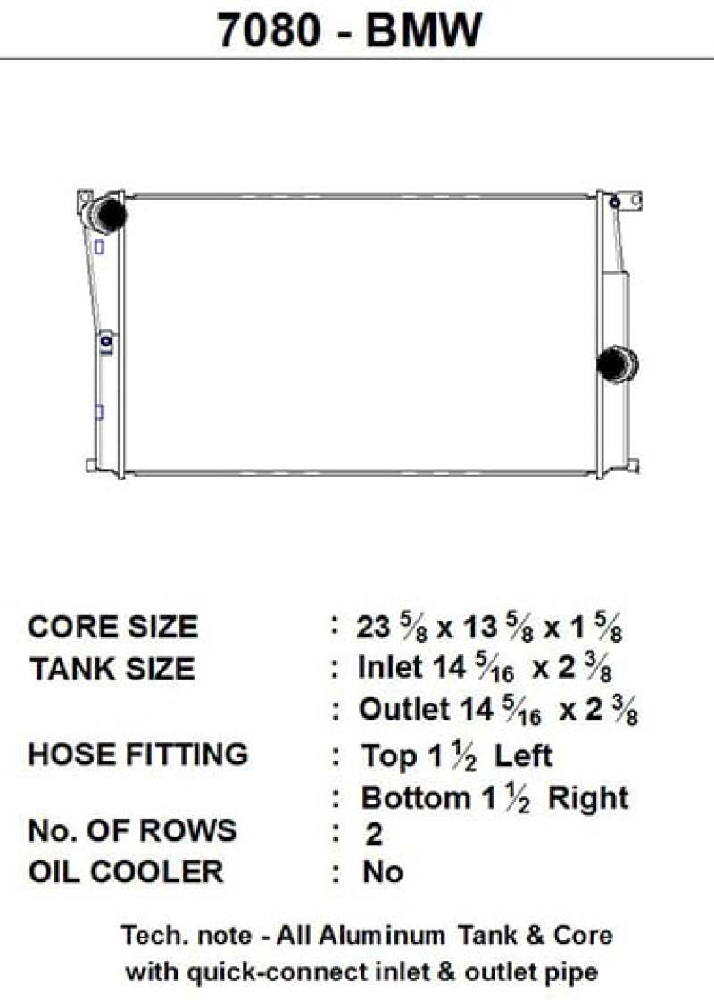 CSF BMW 2 Seires (F22/F23) / BMW 3 Series (F30/F31/F34) / BMW 4 Series (F32/F33/F36) M/T Radiator-thumbmail-5