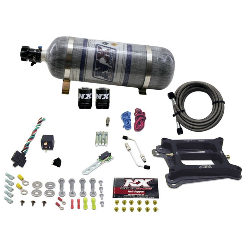 Nitrous Express 4150 4-BBL/Gasoline Nitrous Kit (50-300HP) w/Composite Bottle-thumbmail-1
