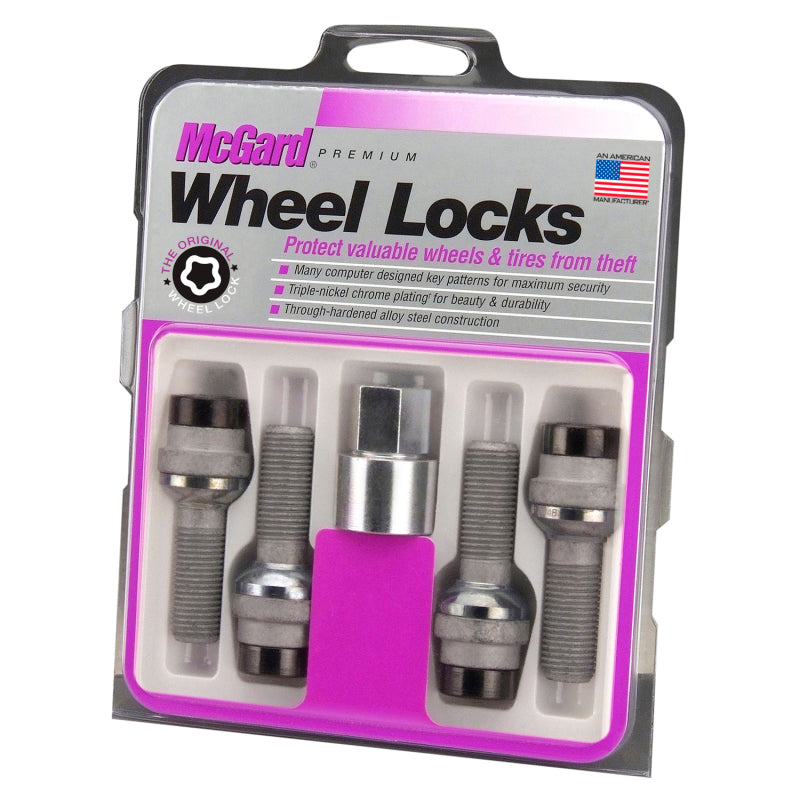 McGard Wheel Lock Bolt Set - 4pk. (Radius Seat) M14X1.5 / 19mm Hex / 35.4mm Shank Length - Black-thumbmail-6